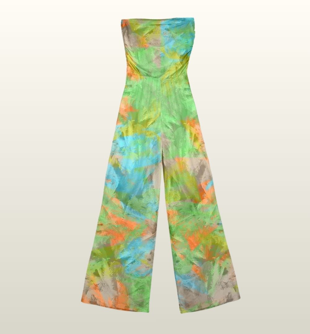 Marianne Jumpsuit – Amélie Amélie | Strapless Dames Jumpsuit met Bloemenprint