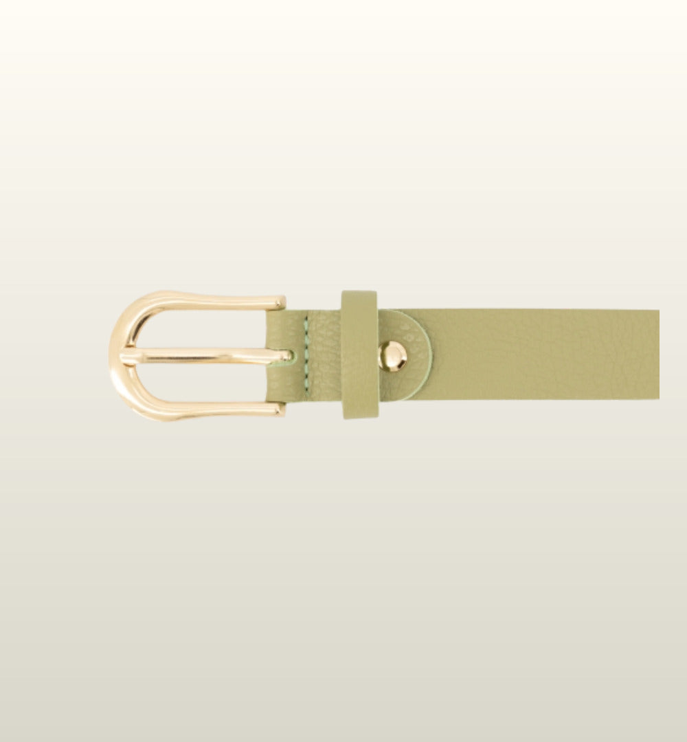 Avery Riem – Soepele Leren Damesriem met Goudkleurige Gesp van Teatro Fashion