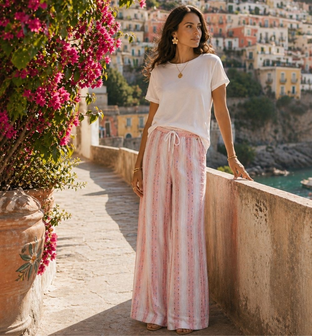 Basic Katoenen T-Shirt – Le Sarte del Sole | Casual Chic Essential image 1