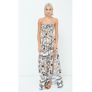 Bloemenprint Jumpsuit met Open Zijkant | Kikisix