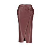 Elegant Lerenlook Rok Malmo – Amélie Amélie in Zwart & Bordeaux