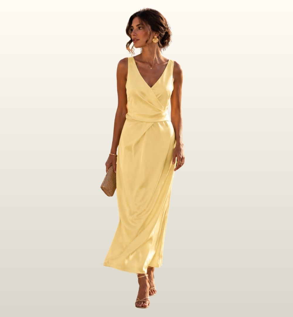 Elegante Butter Yellow Jurk – Amélie Amélie image 2