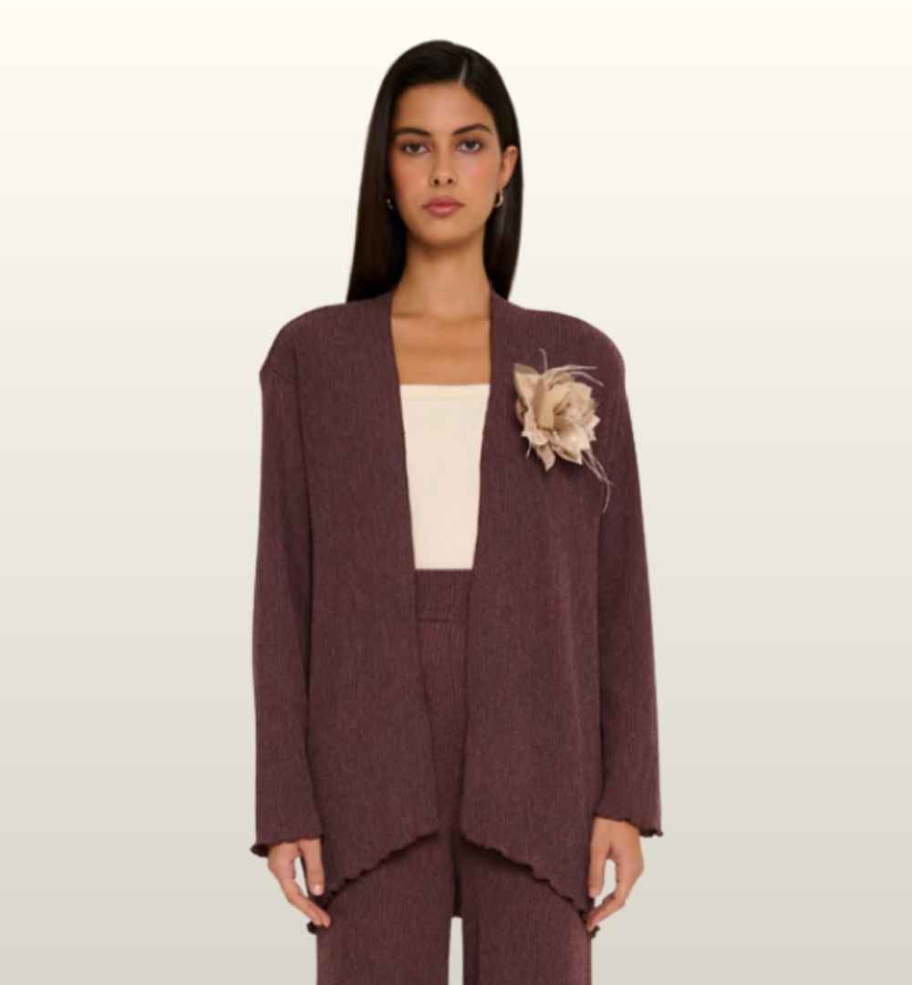 Vest Le Sarte del Sole | Comfortabele Stretchkwaliteit | Vino & Grigio