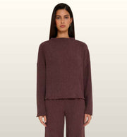 Longsleeve Shirt Le Sarte del Sole | Stretch Top | Vino & Grigio