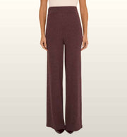 Mid Wide Leg Broek Le Sarte del Sole | Elastische Taille & Stretch | Vino & Grigio