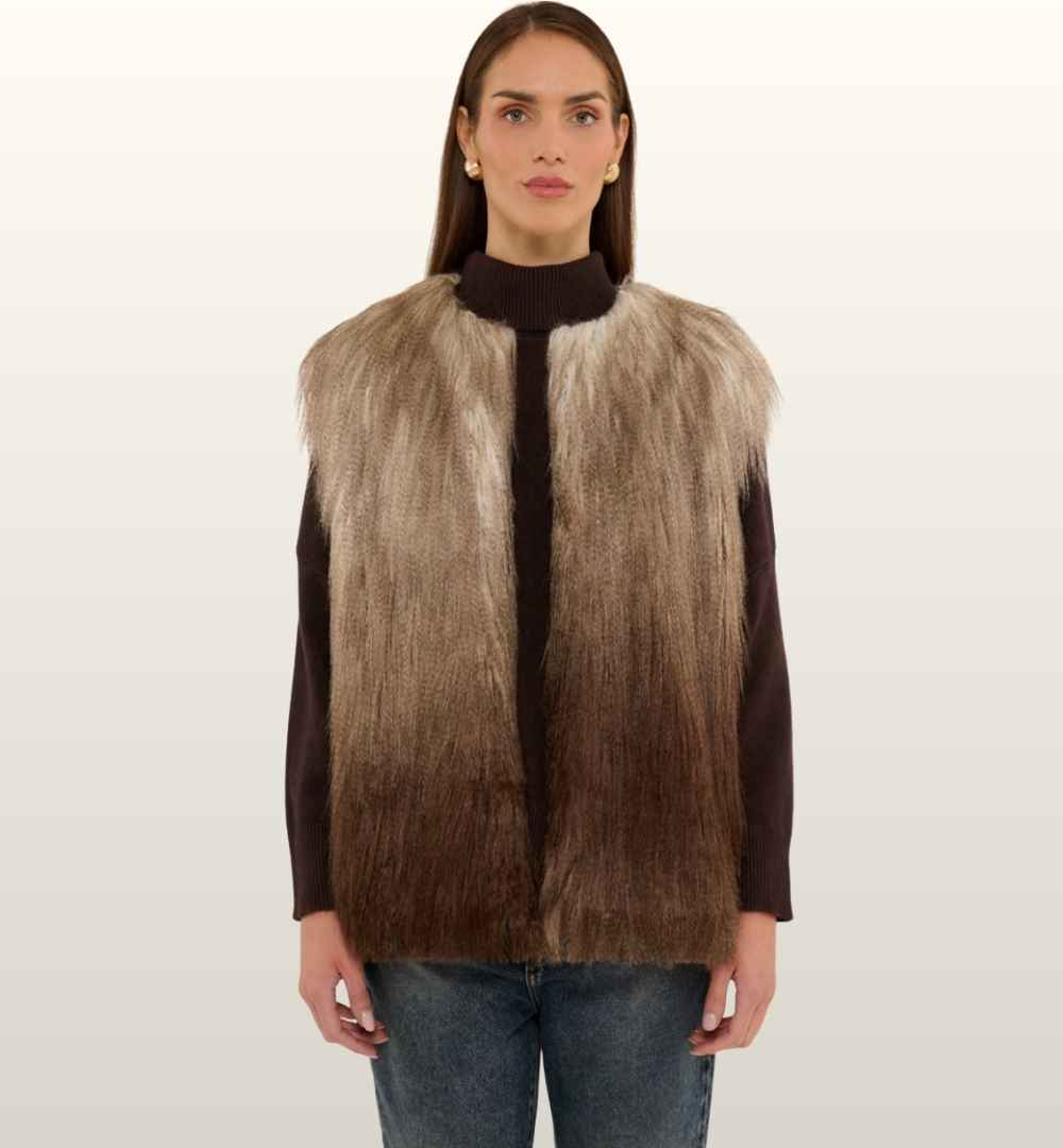 Gilet Pelliccia Le Sarte del Sole | Luxe Bontgilet Dames