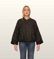 Tweezijdig Bomberjack met Glitter | Le Sarte del Sole