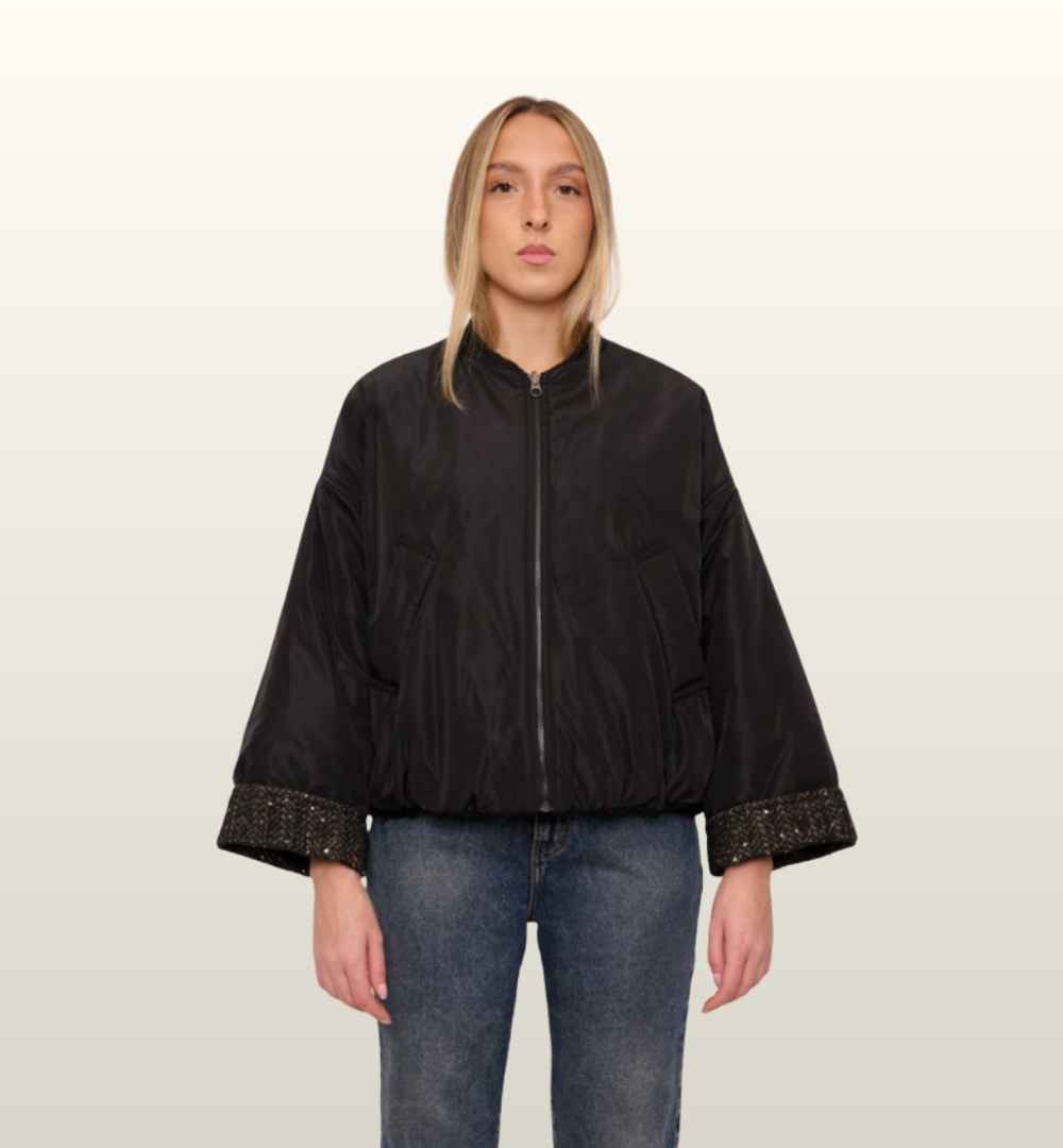 Tweezijdig Bomberjack met Glitter | Le Sarte del Sole