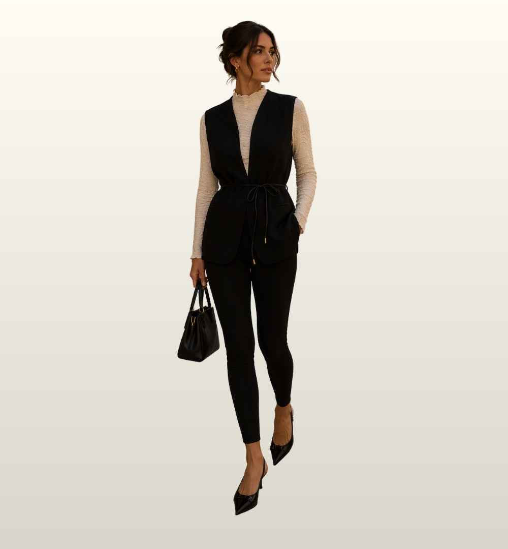 Jogpantalon met Elastische Enkelband en Luxe Stretchstof – Le Sarte Del Sole