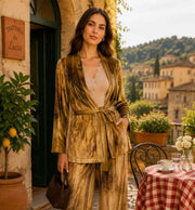 Lace Detail Top | Le Sarte Del Sole | Beige, Mocca & Zwart