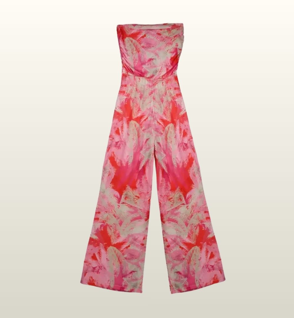 Marianne Jumpsuit – Amélie Amélie | Strapless Dames Jumpsuit met Bloemenprint