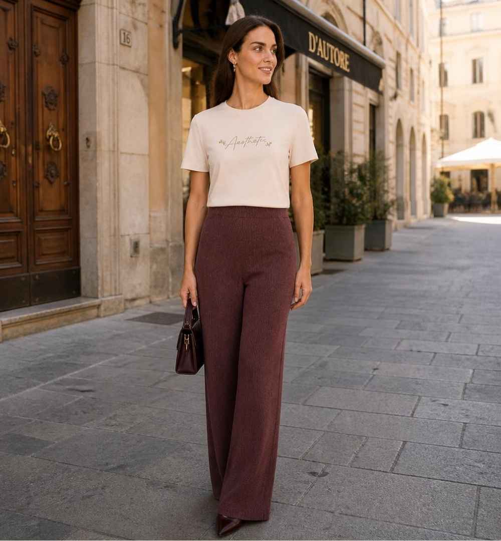 T-shirt Asthetic Le Sarte del Sole | Katoenen T-shirt met Strass Details