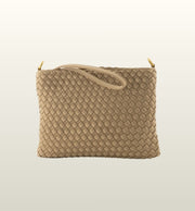Zila Clutch Beige – Gevlochten Crossbody Tas van Neopreen | Teatro