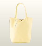 Alice Leren Shopper Butter Yellow – Crossbody Tas van 100% Rundleer | Teatro Fashion