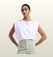 Mouwloos Bloemen Shirt 100% Katoen – Fris & Veelzijdig | Dixie