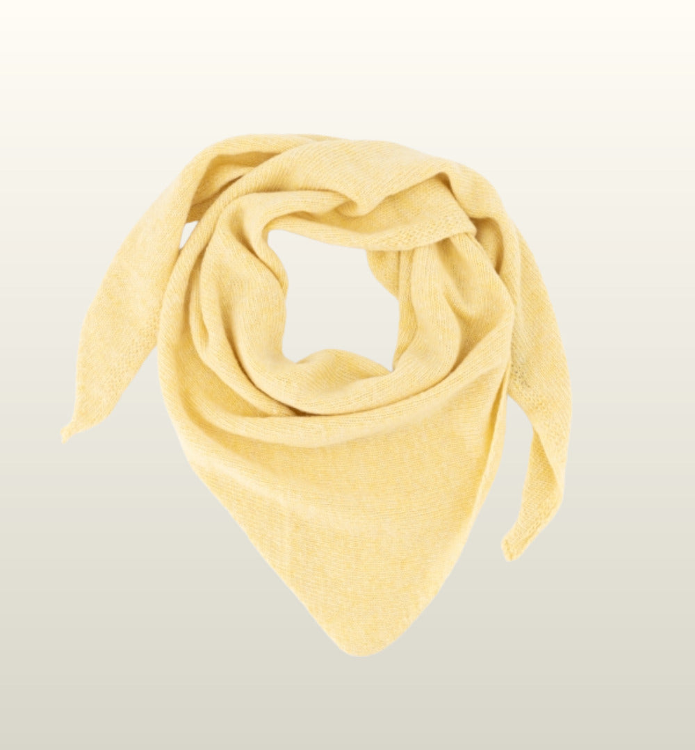 Kaia – Luxe Uni Sjaal – Greencash Eco Cashmere – Bordeaux & Butter Yellow image 1