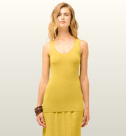Mouwloze Top Lime – Le Sarte del Sole | Zachte Stretch Top voor de Zomer
