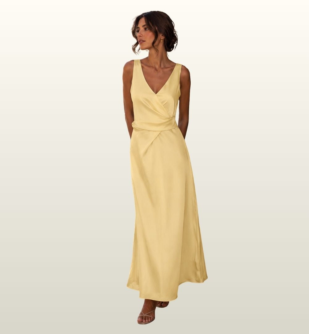Elegante Butter Yellow Jurk – Amélie Amélie image 3