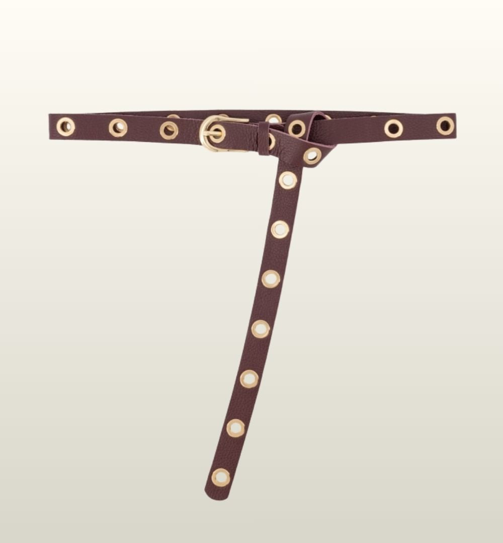 Avery Riem – Soepele Leren Damesriem met Goudkleurige Gesp van Teatro Fashion image 9