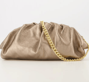 Maxime – Metallic Leren Clutch – Brons / Goud