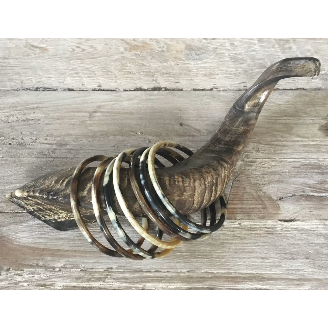 Armbanden buffelhoorn 7 st. Rond (Joyline-Creations) image 2