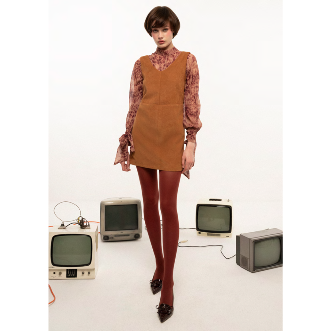 Blouse Tijgerprint (Burgundy) Mironce image 1