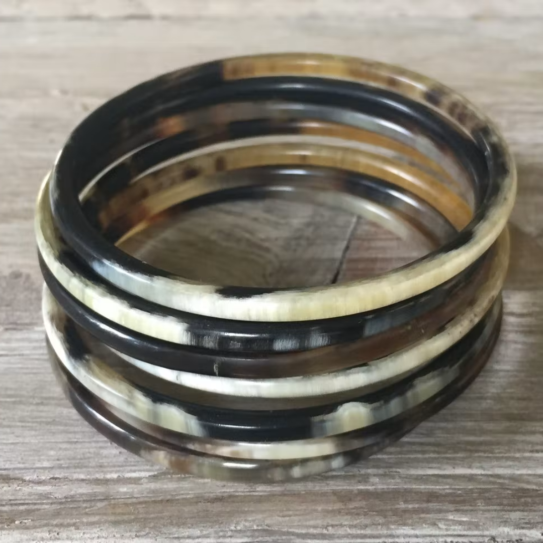 Armbanden buffelhoorn 7 st. Rond (Joyline-Creations)