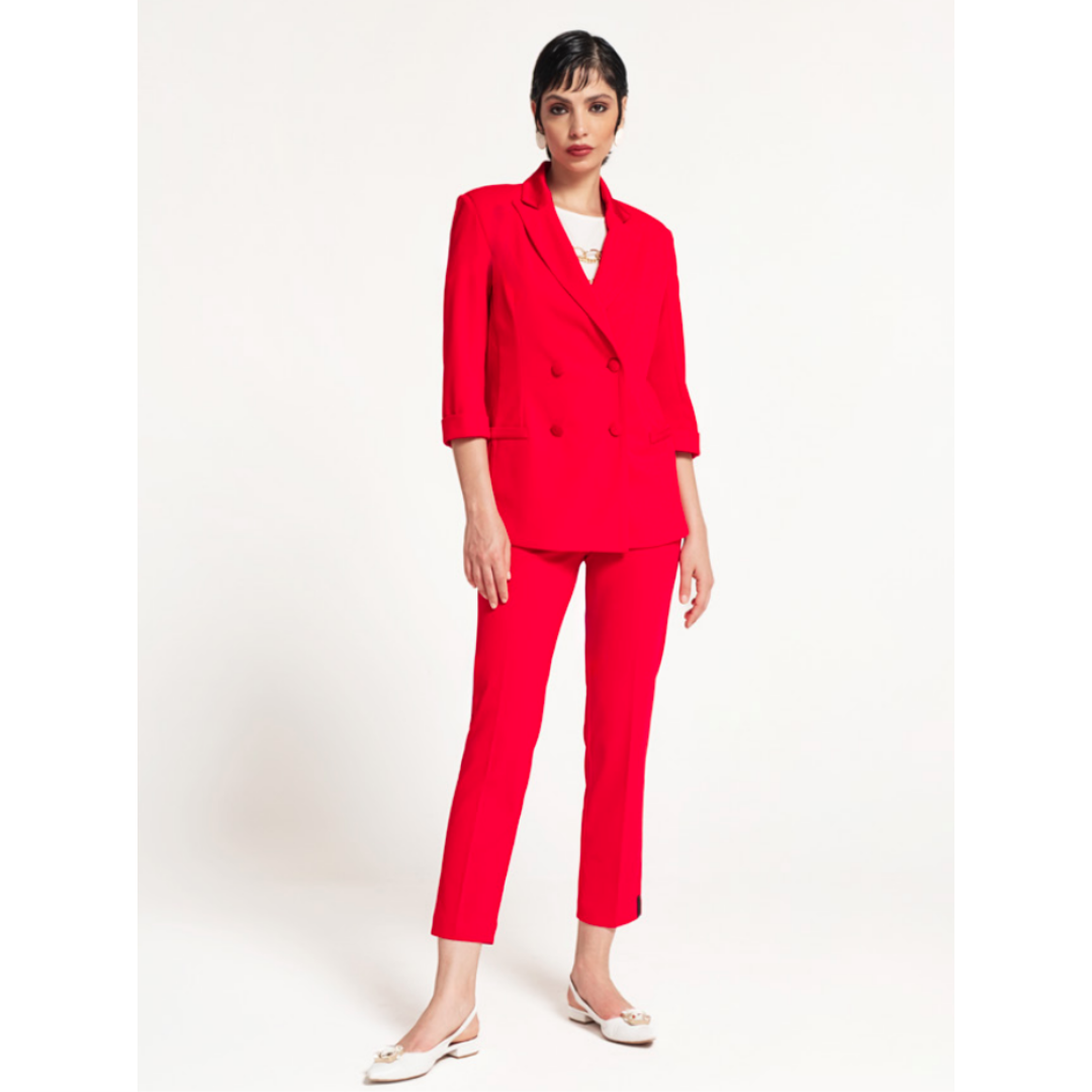 Tailleur Jehnit – Zakelijk Damespak Petite in Rood