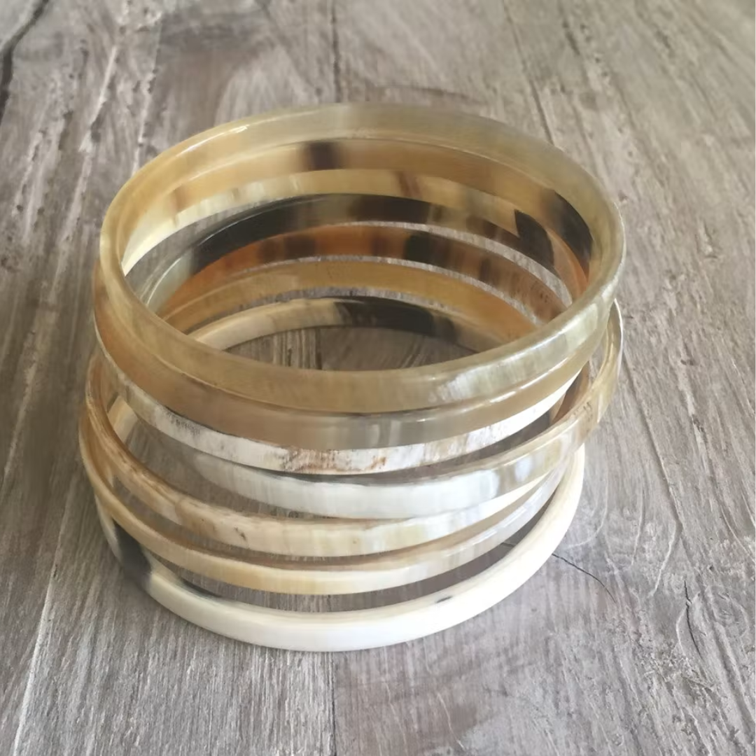 Armbanden buffelhoorn 7 st. Licht & Glans (Joyline Creations)