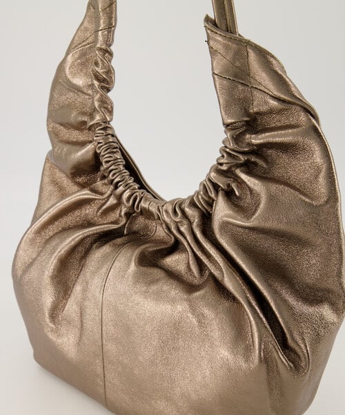 Leonora Schoudertas Sauvage Metallic Leer – Brons & Goud – Luxe Dames Tas image 3