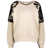 Trui Knokke van Amélie Amélie – Trendy Raglan met Koeienprint