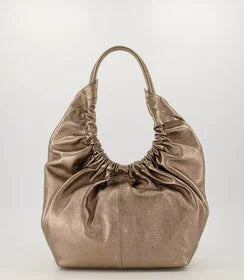 Leonora Schoudertas Sauvage Metallic Leer – Brons & Goud – Luxe Dames Tas