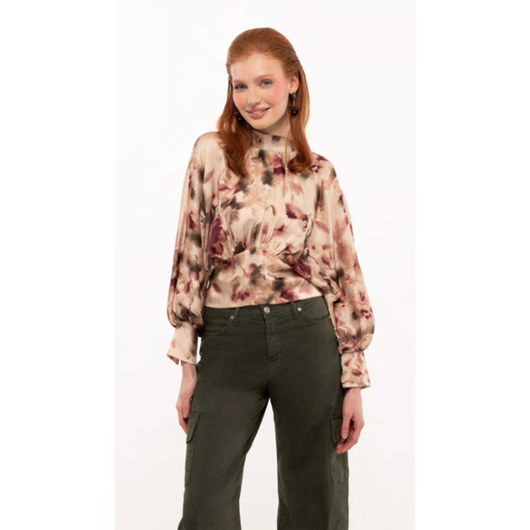 Blouse Bloem (Trendy met Knoopdetail) Mironce