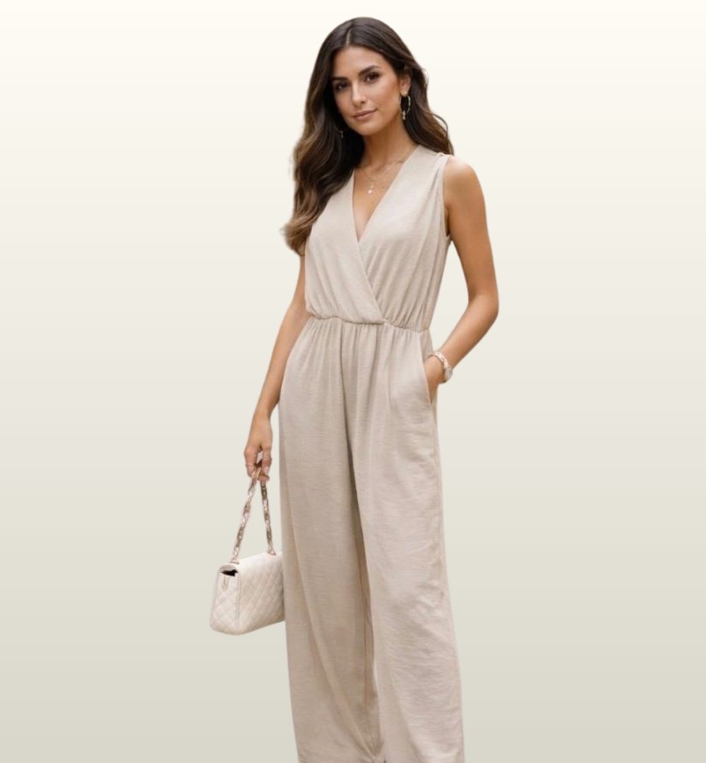 Jumpsuit Mironce | V-hals & Elastische Taille | Elegant & Veelzijdig