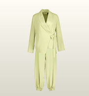 Twinset Eunice Butter Yellow | Omslag Blazer & Balloon Fit Broek | Amélie Amélie