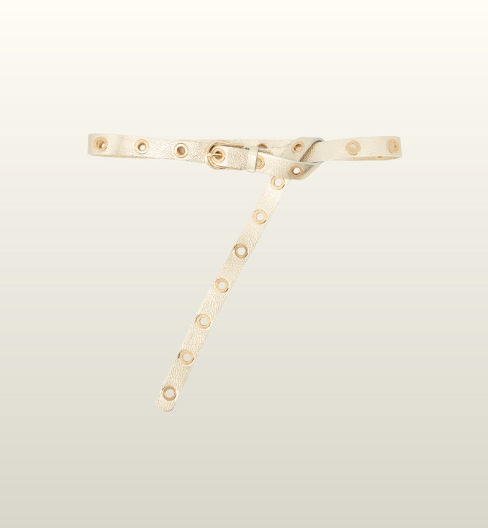Avery Riem – Soepele Leren Damesriem met Goudkleurige Gesp van Teatro Fashion