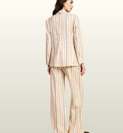 Gestreepte Palazzo Pantalon met Hoge Taille | Dixie