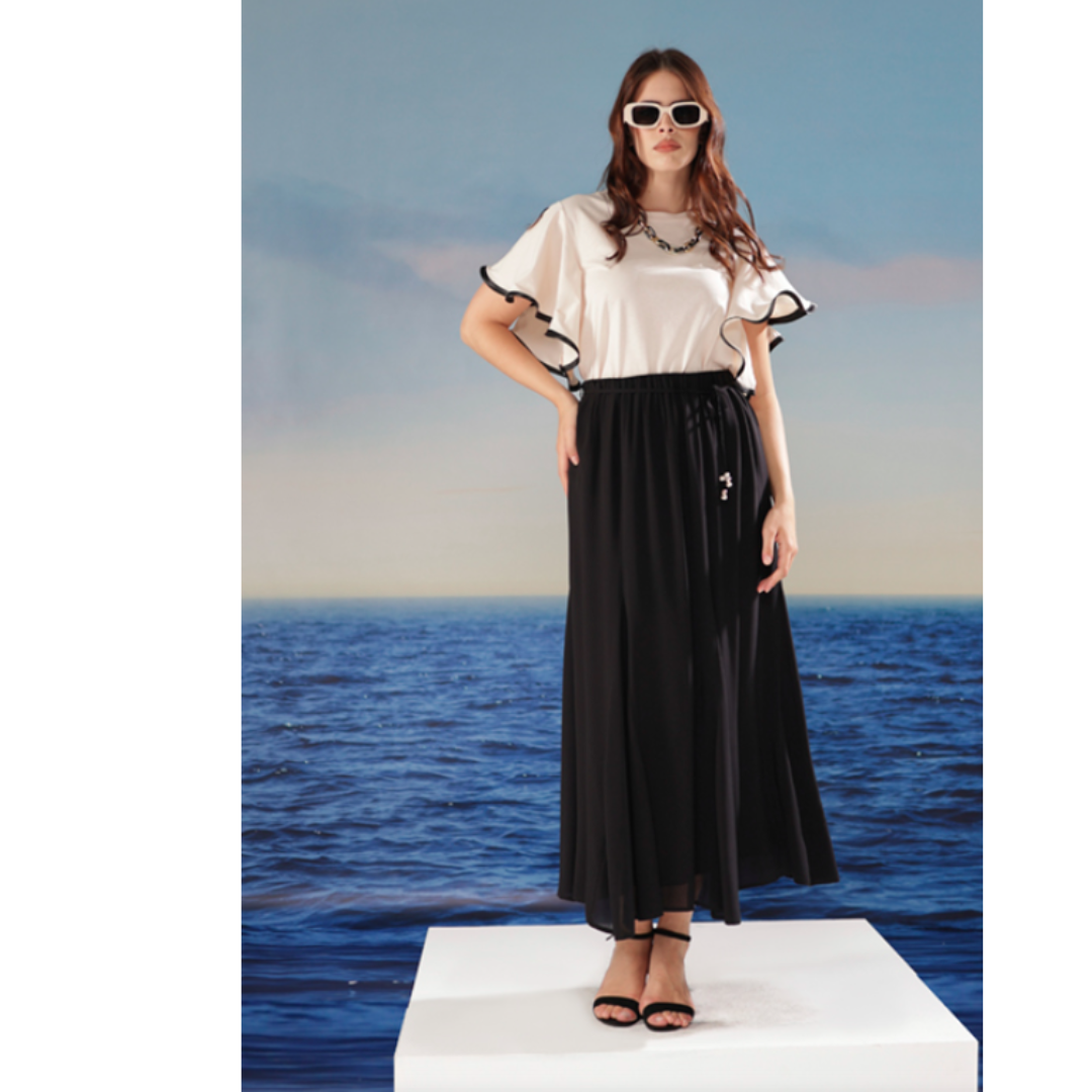 T-shirt Mealys – Elegante top met vlindermouwen image 0