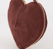 Lamour – Hartvormige Handtas – Gold / Burgundy / Leopard