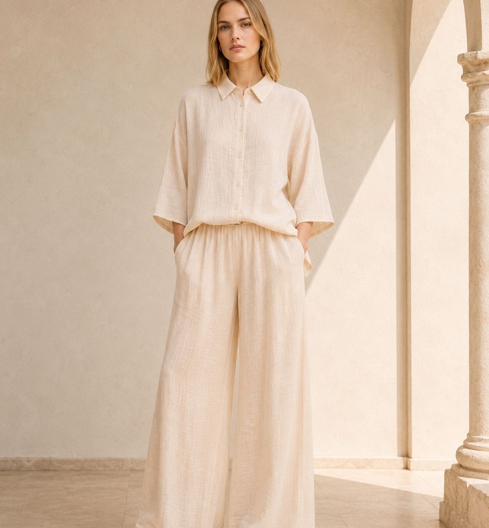 Oversized Blouse 3/4 Mouw – Mironcé | Casual Elegante Twinset Blouse image 0