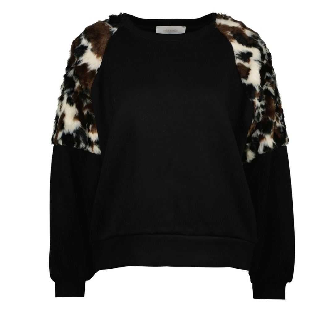 Trui Knokke van Amélie Amélie – Trendy Raglan met Koeienprint