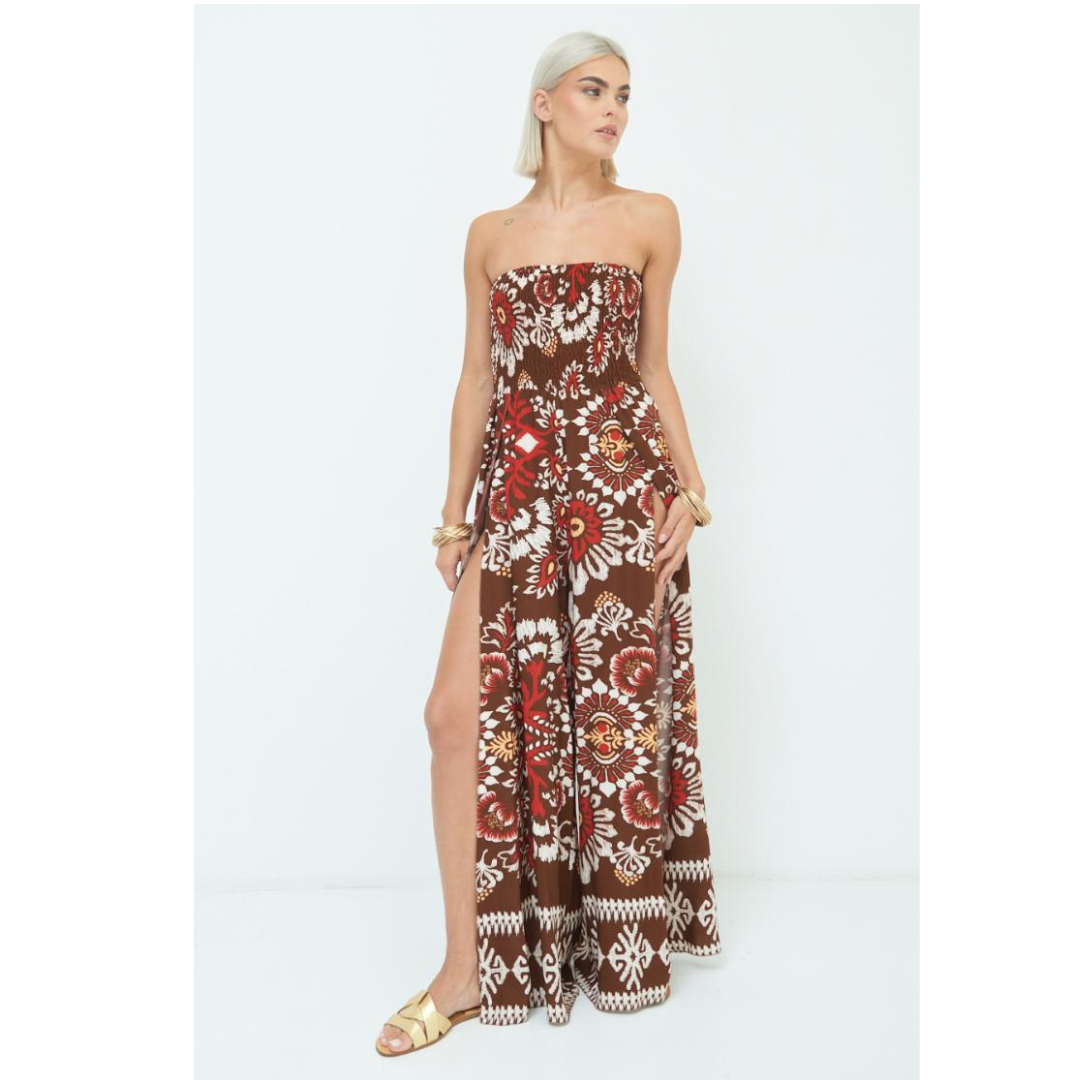 Bloemenprint Jumpsuit met Open Zijkant | Kikisix image 1