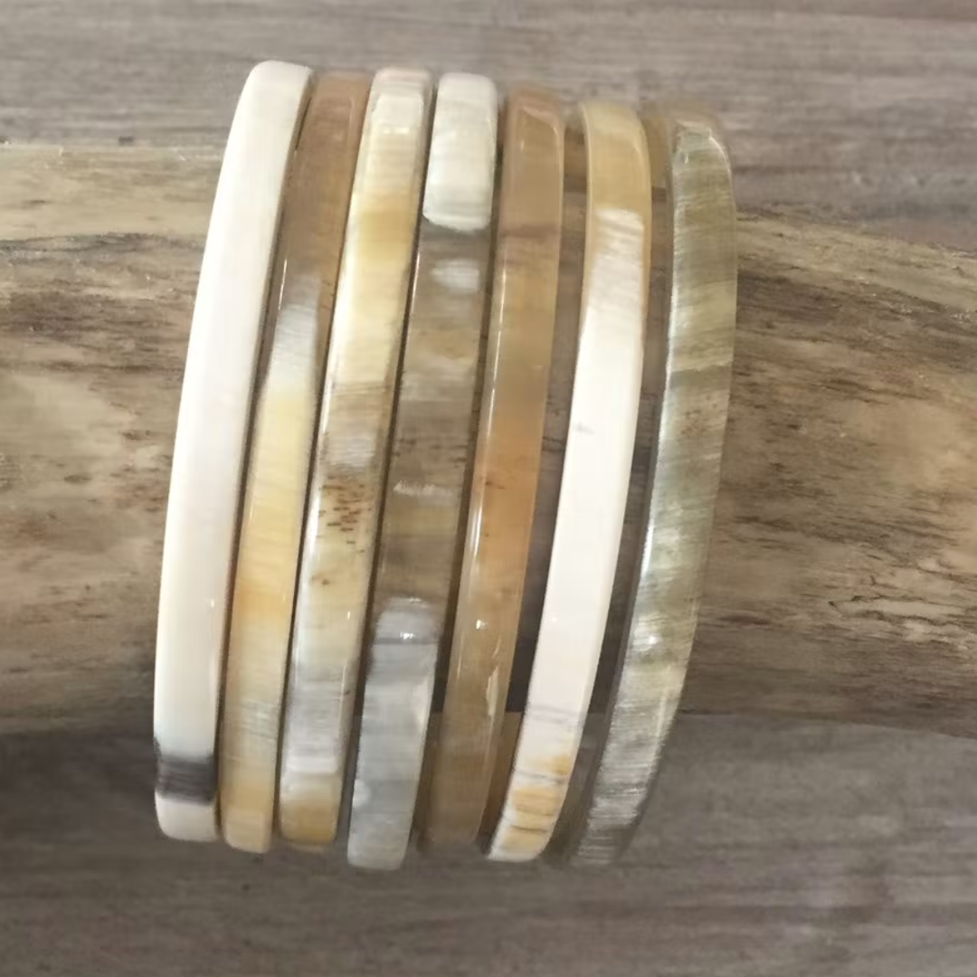 Armbanden buffelhoorn 7 st. Licht & Glans (Joyline Creations)