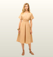 Zomerjurk Cammello | 100% Katoen | A-lijn & Elastische Taille | Le Sarte del Sole