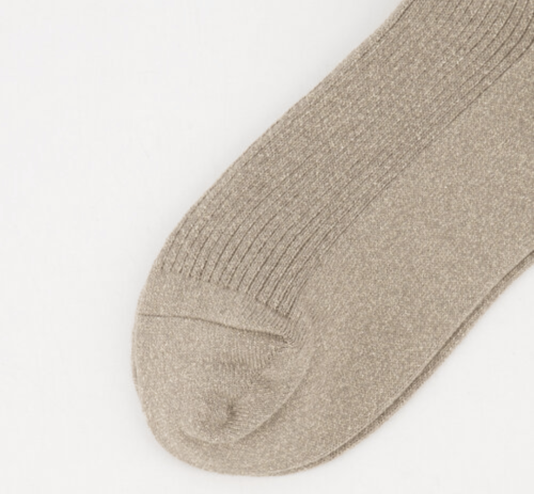Regalo – Glitter Sokken – Taupe & Beige – 5-Pack