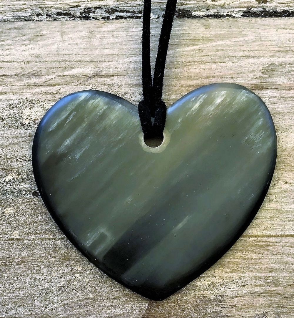 Buffelhoorn Hart Ketting met Verstelbaar Koord | Handgemaakt & Uniek | Joyline Creations image 3