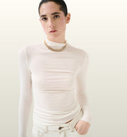 Transparante Basic Top met Hoge Hals | Kikisix