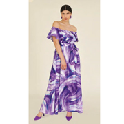 Jurk lila Jhenit – Tie Dye & elegante pasvorm