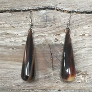 Stijlvolle oorbellen buffelhoorn met haak (Joyline-Creations)