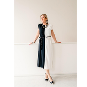 Jurk Jhenit Zwart-Wit – Chic voor werk & feest